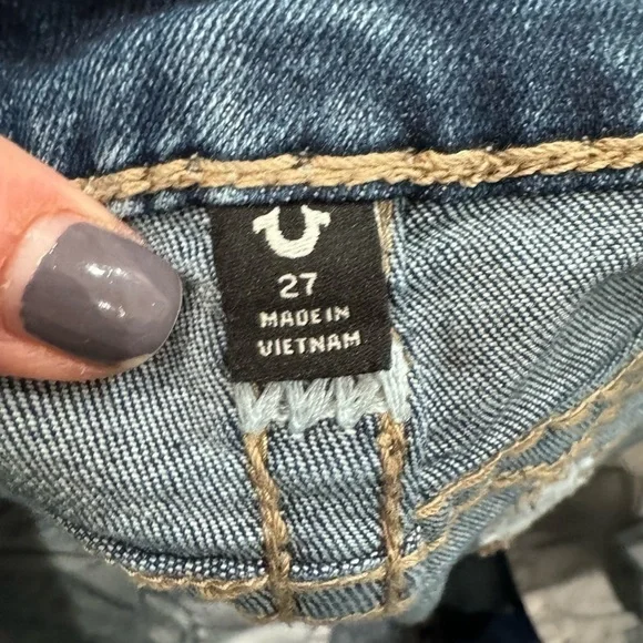 True Religion Skinny low rise flap pockets Jeans size 27 - Picture 4 of 12